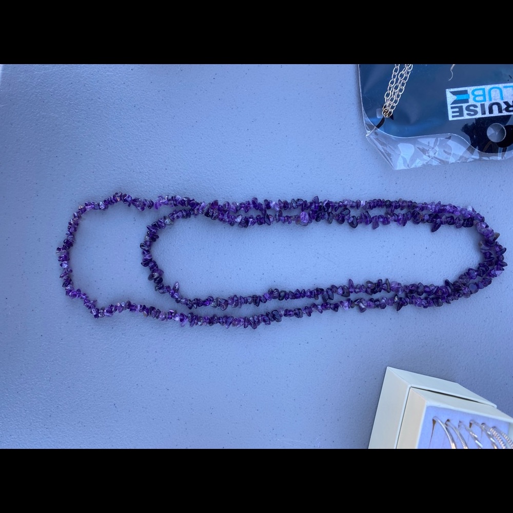 Amethyst necklace & bracelet set